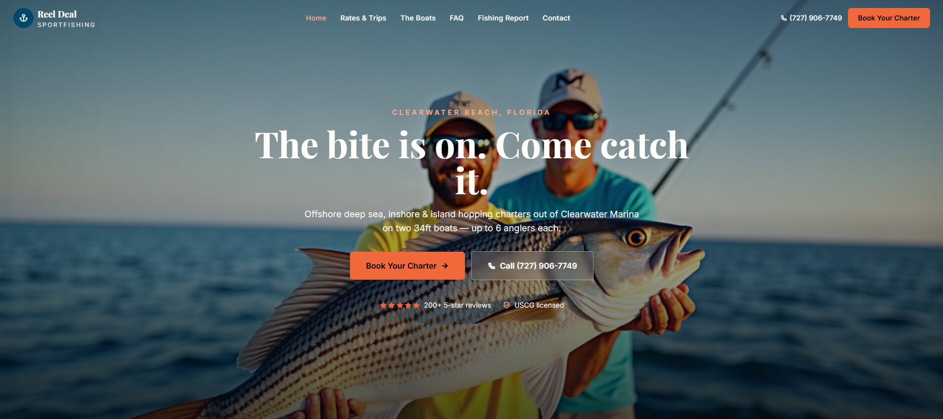 Homepage of a charter website
